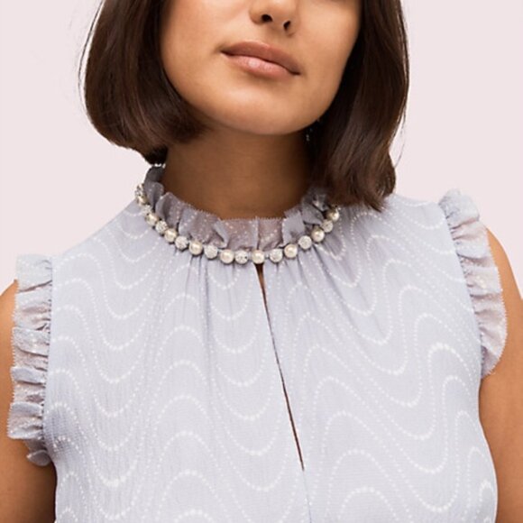 Kate Spade New York Wavy dot silk dress